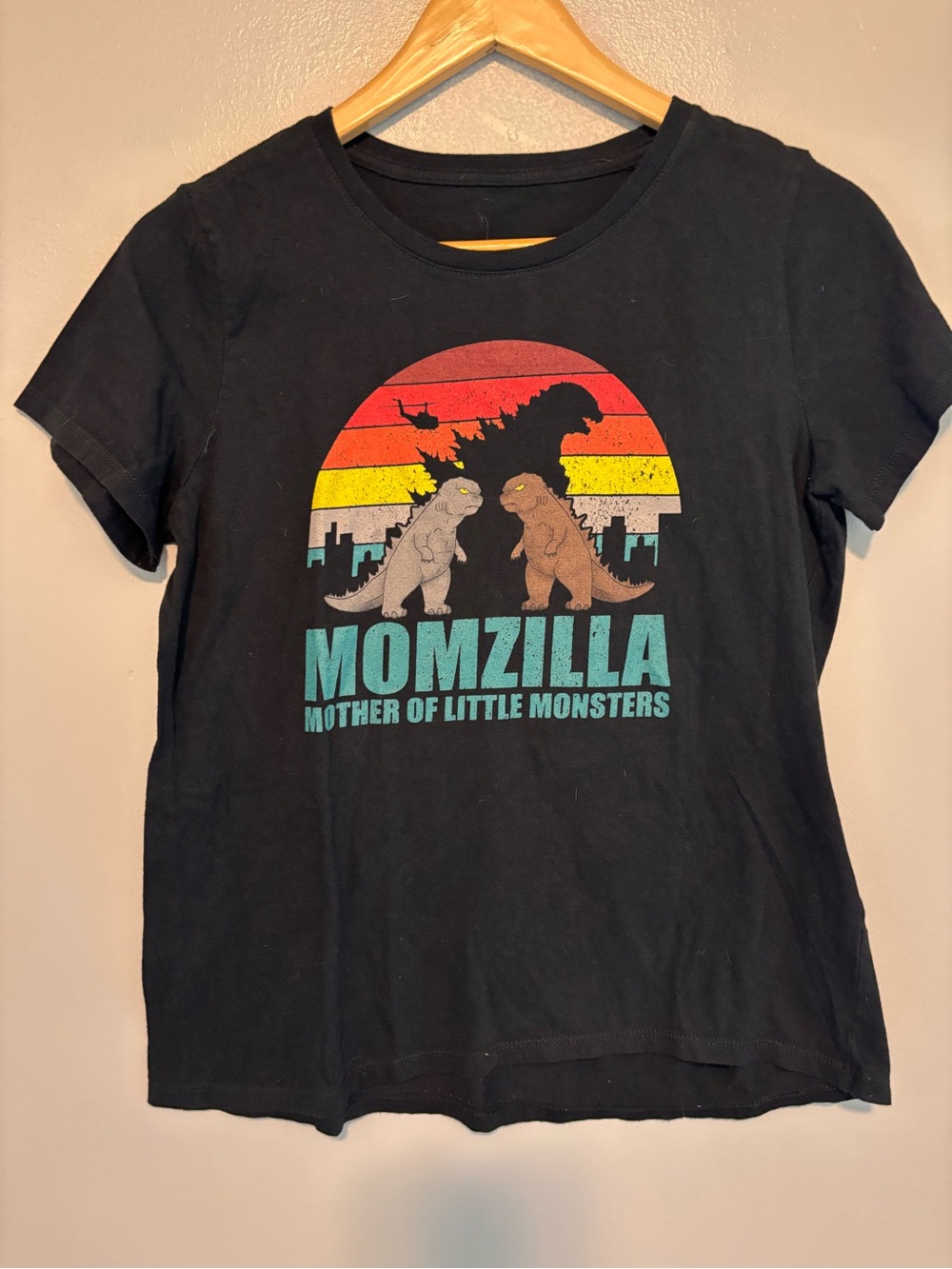 Momzilla Black Graphic Tee - Mother of Little Monsters